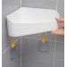 Купить Полка для ванной комнаты угловая (на скотче) белый в Ярцево в Интернет-магазине Remont Doma