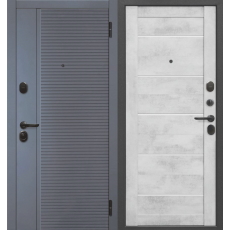 Дверь металлическая 7,5 см Бостон Бетон снежный Царга 860*2050 правая
