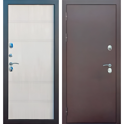 Дверь металлическая ISOTERMA Ктерма Шоколад Букле 970*2050 левая