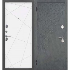 Дверь металлическая Феникс линии велюр белый софт 860*2050 левая