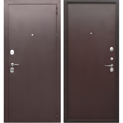 Дверь металлическая Тайга 9 см Медный Антик металл/металл 960*2050 правая