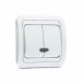 Купить Выключатель 2 СП "Макел" белый с подсветкой в Ярцево в Интернет-магазине Remont Doma