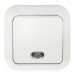 Выключатель одноклавишный открытой установки с подсветкой IP20 10А, белый "Ладога" TDM: цены, описания, отзывы в Ярцево