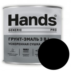 Грунт-эмаль 3в1 Hands Generic PRO черный 1.8 кг