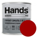 Грунт-эмаль 3в1 Hands Generic PRO красный 0.8 кг