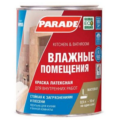 Краска латексная "PARADE" W100 база A 0,9 л