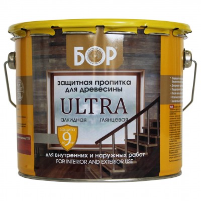 Защитная пропитка для древесины БОР Ultra 3л (2,7кг) ольха
