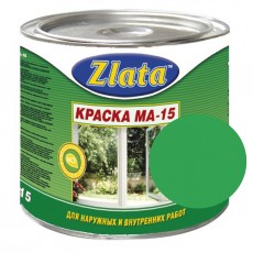 Краска МА-15 зеленая 2,4 кг "Zlata" Азов