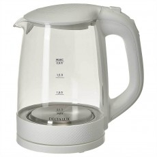Чайник DELTA LUX DL-1058W корпус из жаропрочного стекла, белый: 2200Вт, 2л (Россия)