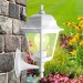 Садово-парковый светильник НБУ 04-60-001 белый 4 гранный настенный IP44 Е27 max60Вт, цена – купить в Ярцево