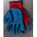 Перчатки нейлоновые  с рифленым латексным  покрытием (красно-синий) купить недорого в Ярцево