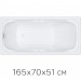 Ванна акриловая Triton "Стандарт - 165" 165*70 см, без слив/перелив, без ножек — купить в Ярцево: цена за штуку, характеристики, фото