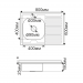Купить Мойка 8060 L MELANA 0,6/160 накладная прямоугольная с сифоном (016/2 L *10) в Ярцево в Интернет-магазине Remont Doma