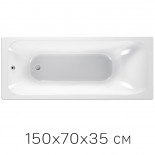 Акриловая ванна Сity 1500*700 мм без ног