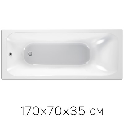Акриловая ванна Сity 1700*700 мм без ног