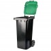 Купить Бак для мусора 120л на колёсах серо-зеленый (М4603) в Ярцево в Интернет-магазине Remont Doma